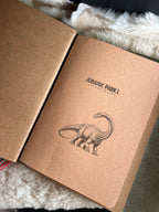 Kožený zápisník A5 - zelená - LIMITKA - Jurský park vibe - dlhá verzia