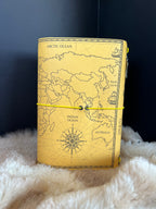 Kožený zápisník A5 - žltá - LIMITKA - Travel Journal yellow - dlhá verzia