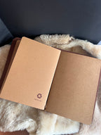 Kožený zápisník A5 - hnedá - LIMITKA - Travel Journal Europa - krátka verzia