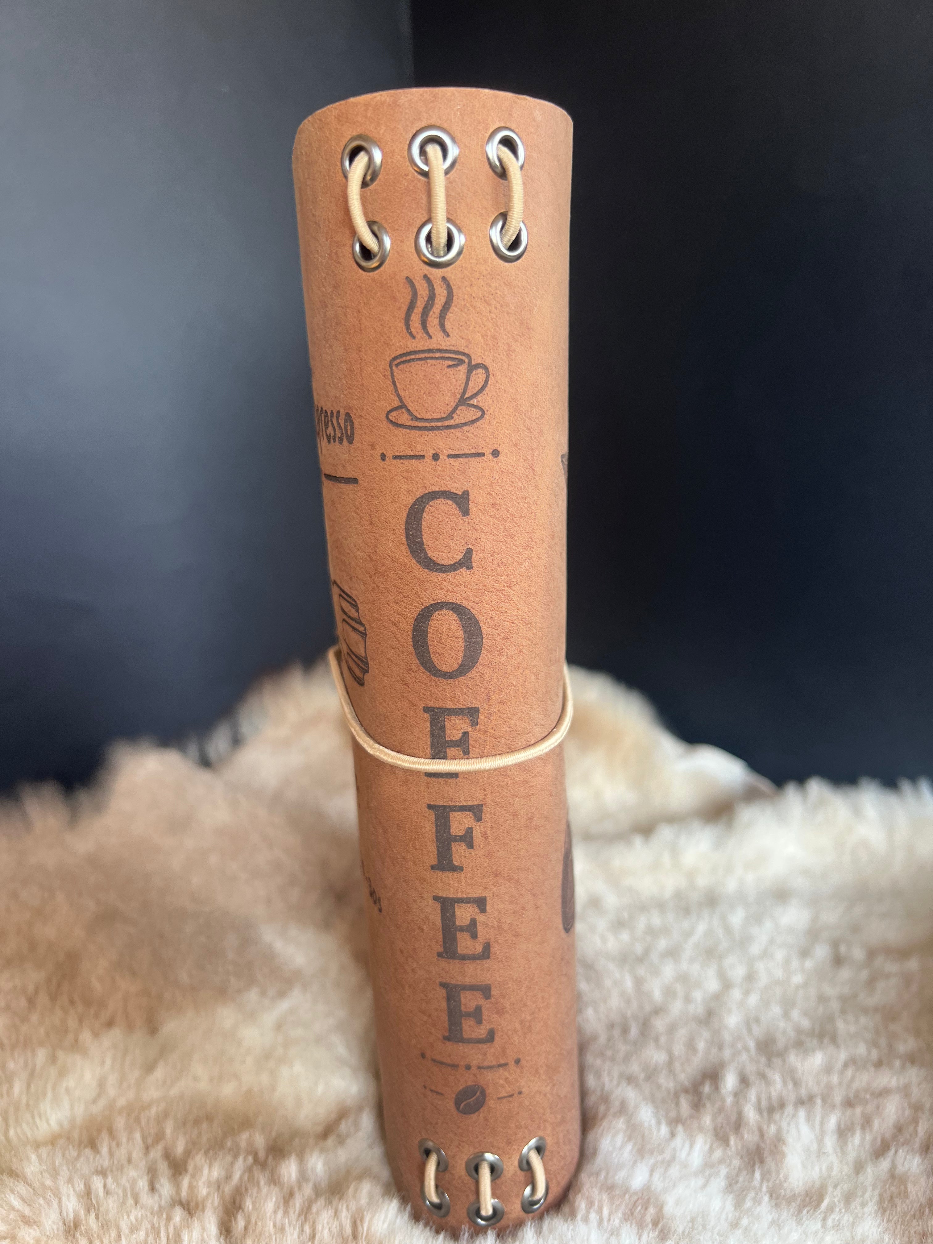Kožený zápisník A5 - hnedá - LIMITKA - COFFEE - dlhá verzia
