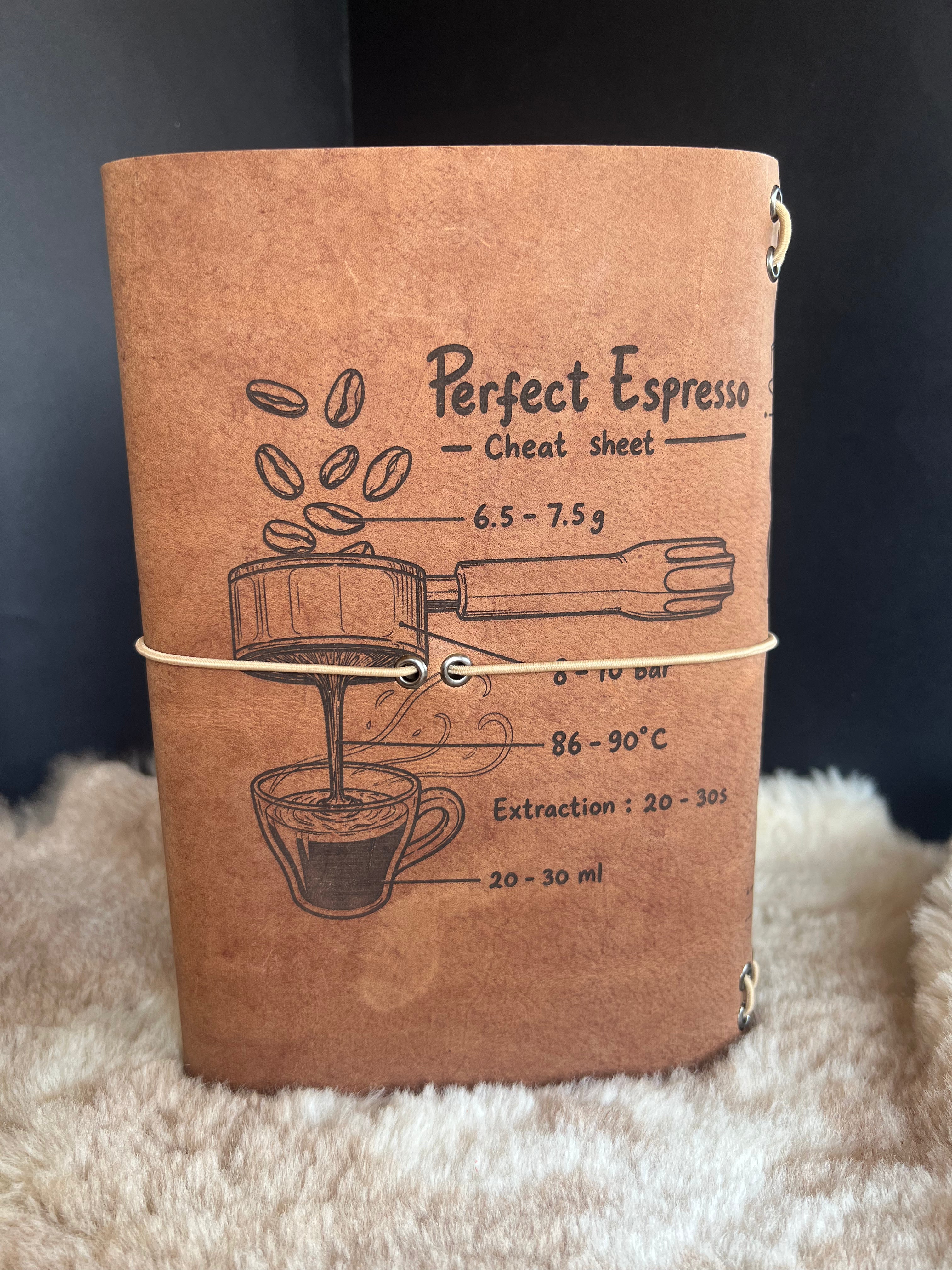 Kožený zápisník A5 - hnedá - LIMITKA - COFFEE - dlhá verzia