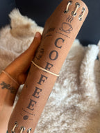 Kožený zápisník A5 - hnedá - LIMITKA - COFFEE - dlhá verzia