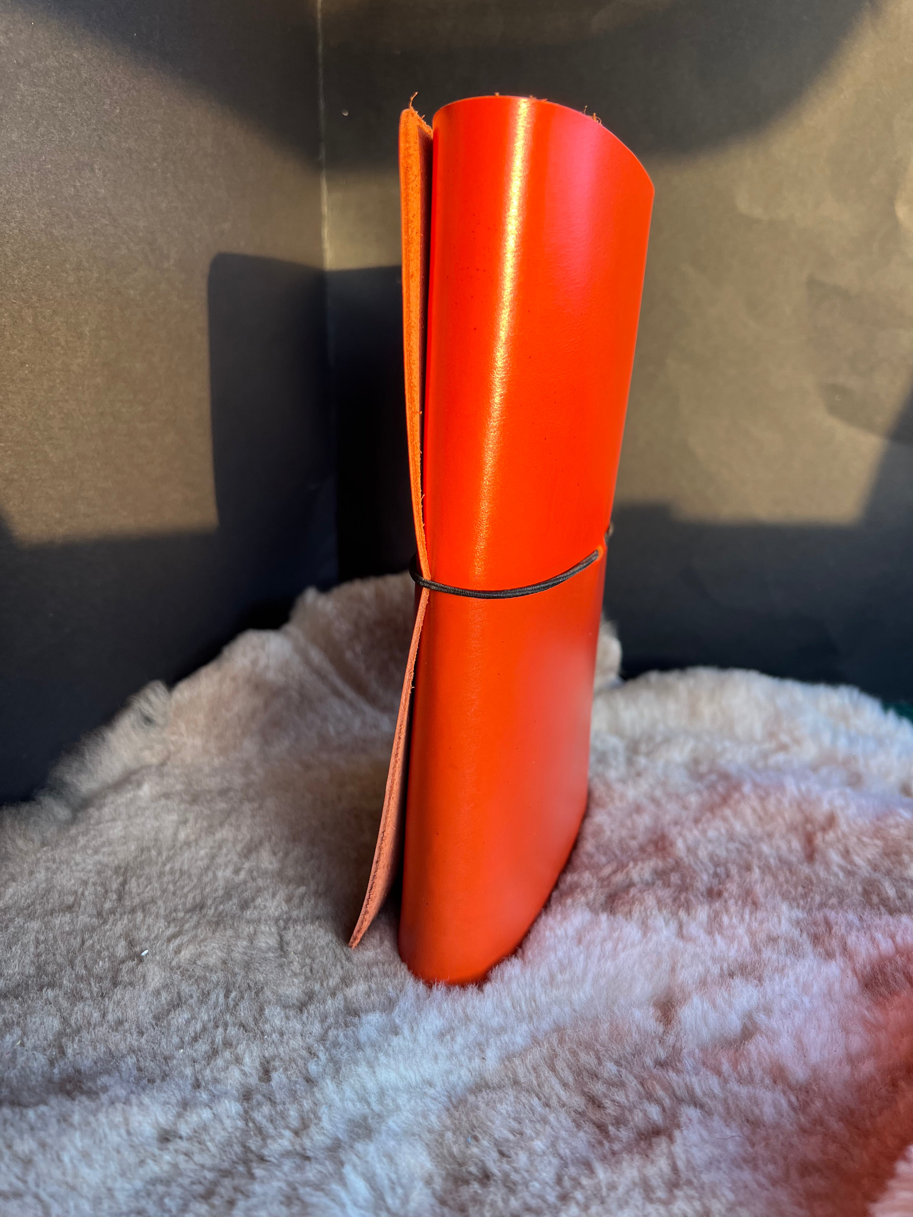 Kožený zápisník A5 - Oranžová - Naranja - Dlhá verzia