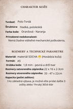 Kožený zápisník A5 - Oranžová - Naranja - Dlhá verzia