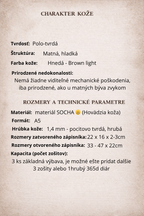 Kožený zápisník A5 - Hnedá - Brown Light - krátka verzia