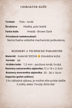 Kožený zápisník A6 - Hnedá - brown dark - dlhá verzia