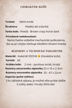 Kožený zápisník A5 - Hnedá - Brown crazy horse dark - krátka verzia