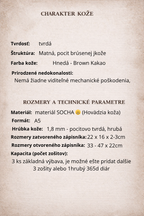 Kožený zápisník A5 - Hnedá - Brown Kakao - dlhá verzia