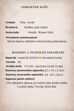 Kožený zápisník A5 - Hnedá - Brown Dark - dlhá verzia