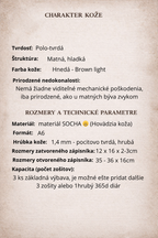 Kožený zápisník A6 - Hnedá - brown light - dlhá verzia