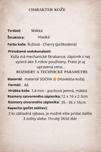 Kožený zápisník A6 - Ružová - pink cherry - dlhá verzia (poškodená)