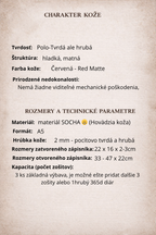 Kožený zápisník A5 - Červený - Red Matte - dlhá verzia