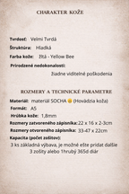 Kožený zápisník A5 - Žltý - Yellow Bee - krátka verzia