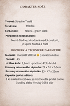 Kožený zápisník A5 - žltá - LIMITKA - Travel Journal green - dlhá verzia