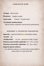 Kožený zápisník A6 - Fialová - Purple Dark - dlhá verzia