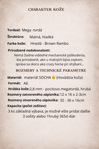 Kožený zápisník A6 - Hnedá - brown RAMBO - krátka verzia