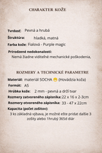 Kožený zápisník A5 - Fialová - Purple magic - Krátka verzia